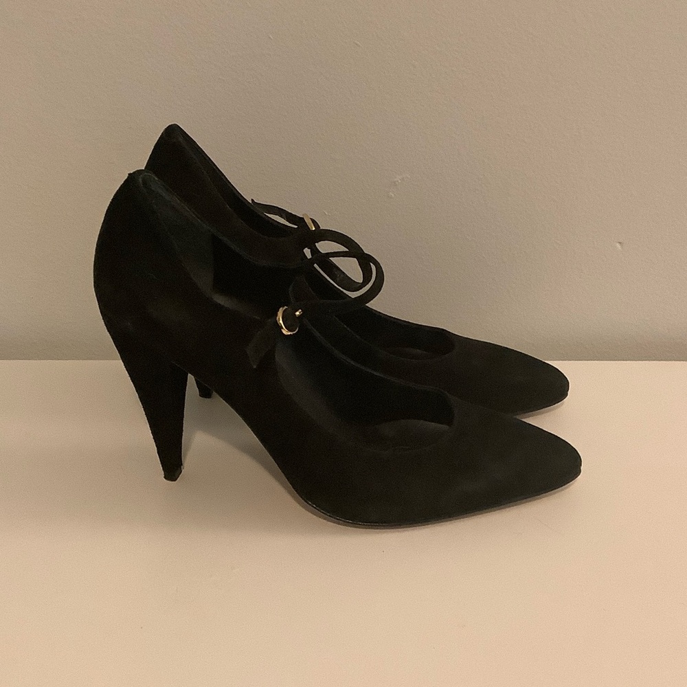 Enzo Angiolini Black Suede Heels